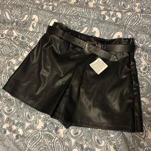 Zara faux leather shorts